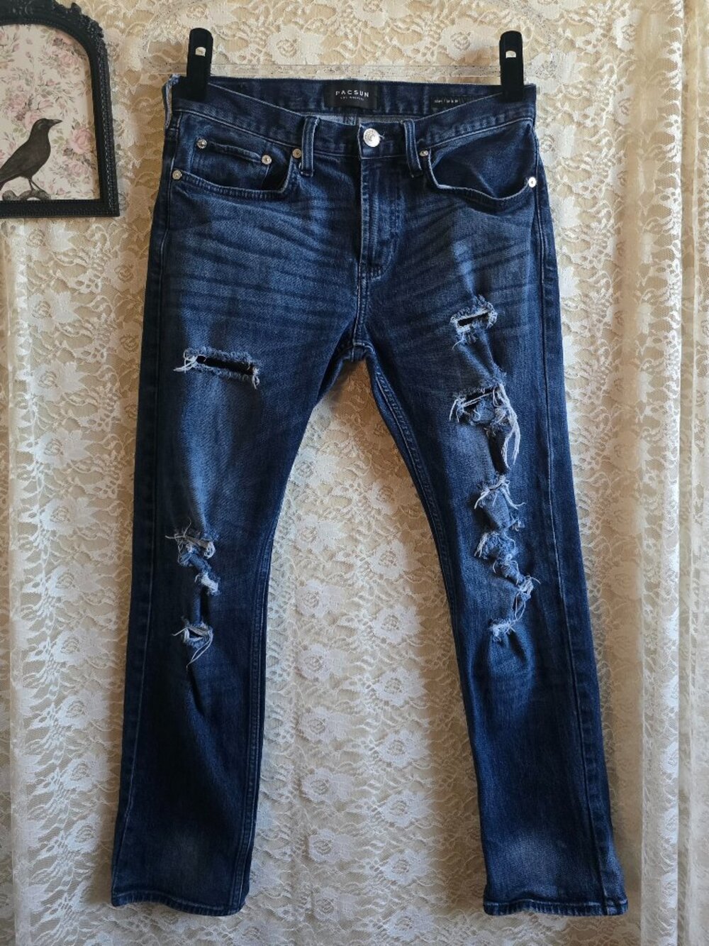 PacSun Men’s Distressed/Ripped Skinny (Slim) Jeans - streetwear